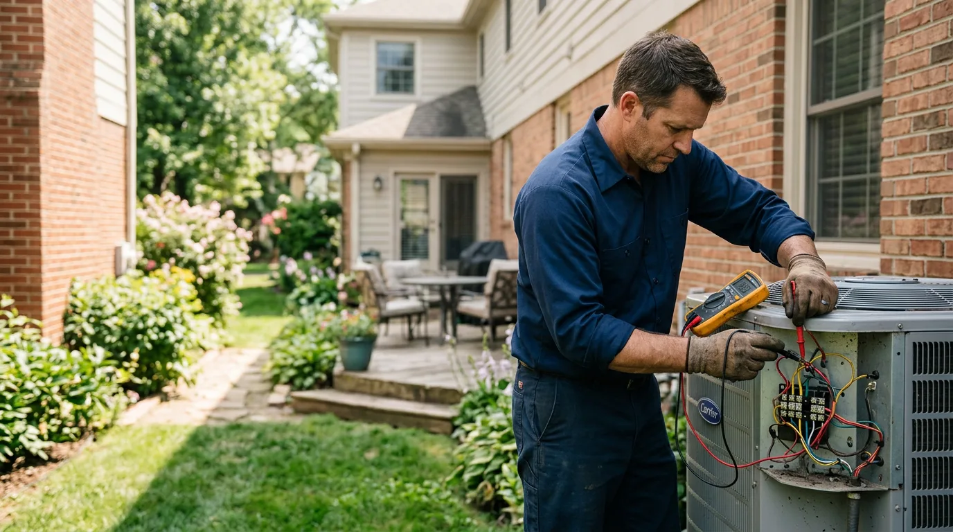 HVAC technician working near Warr Acres, OK